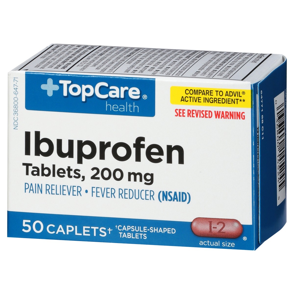 slide 5 of 9, Topcare Ibuprofen Capsules, 50 ct