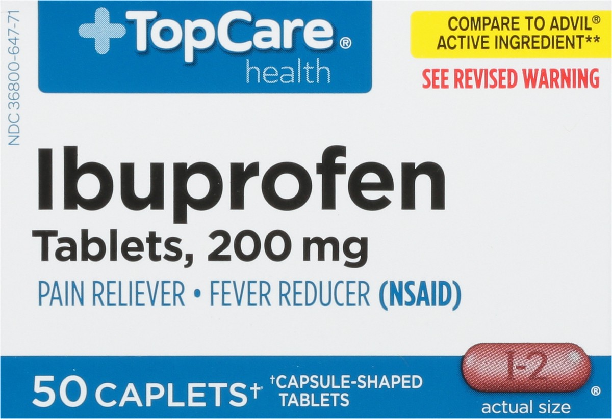 slide 9 of 9, Topcare Ibuprofen Capsules, 50 ct