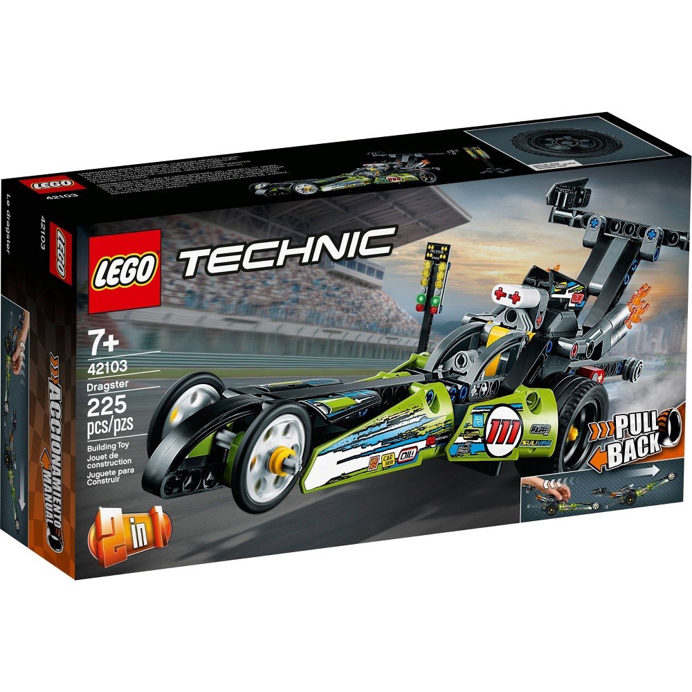 slide 4 of 7, LEGO Technic Dragster 42103 Pull-Back Racing Toy Building Kit, 1 ct