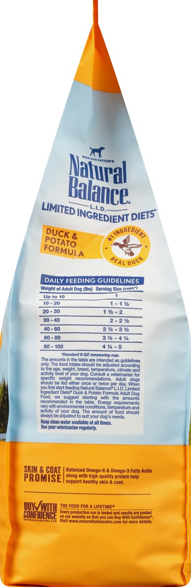 slide 9 of 9, Natural Balance L.I.D. Limited Ingredient Diets Grain Free Duck & Potato Formula Dog Food 4 lb, 4 lb
