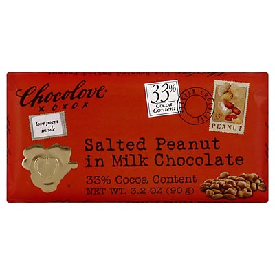 slide 1 of 5, Chocolove Salted Peanut Milk Chocolate Bar, 3.2 oz