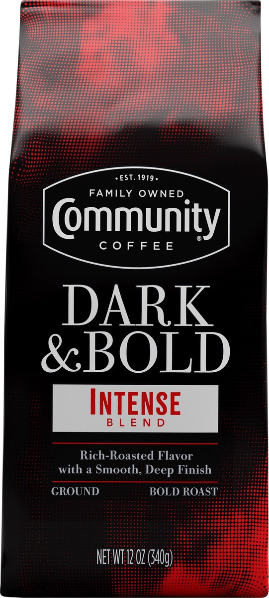 slide 2 of 11, Community Coffee Coffee, Ground, Bold Roast, Intense Blend, 12 oz