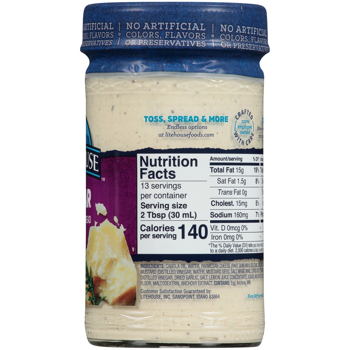 slide 4 of 10, Litehouse Caesar Dressing & Spread 13 fl. oz. Jar, 13 fl oz