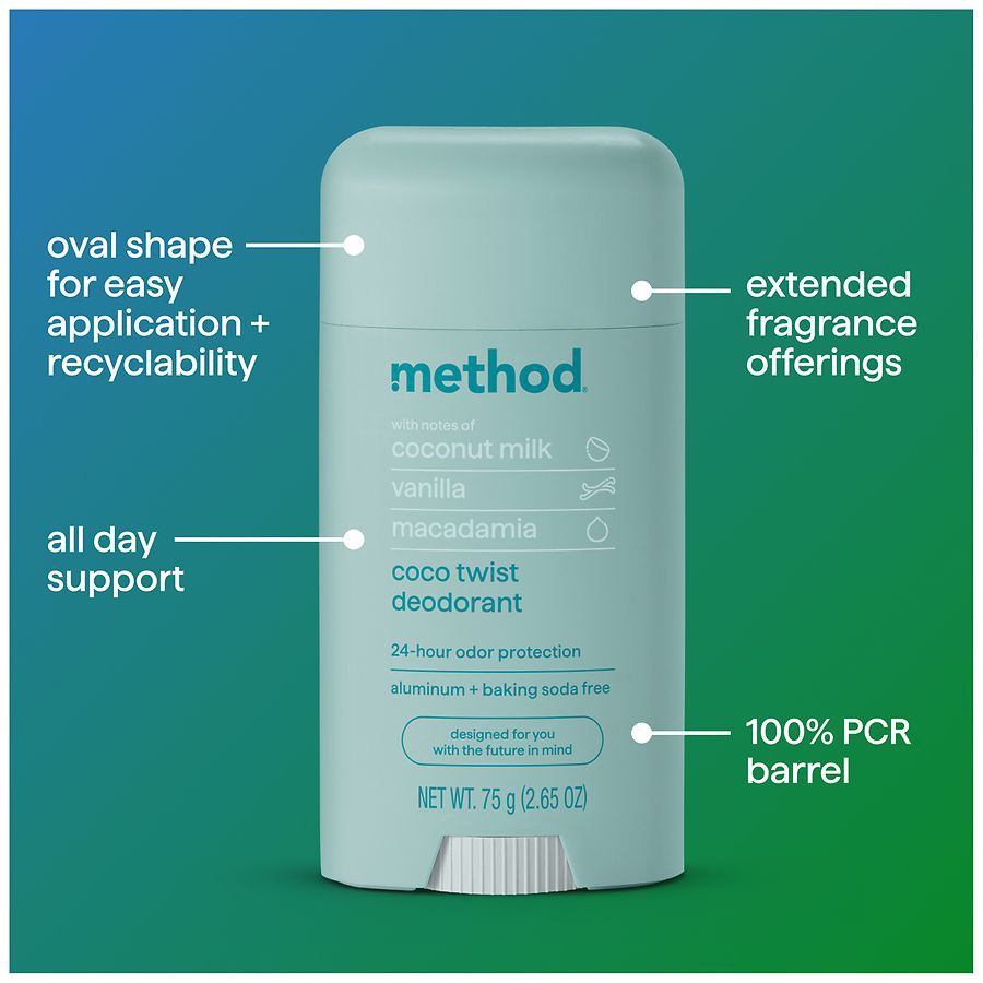 slide 4 of 5, method Coco Twist Deodorant 2.65 oz, 2.65 oz