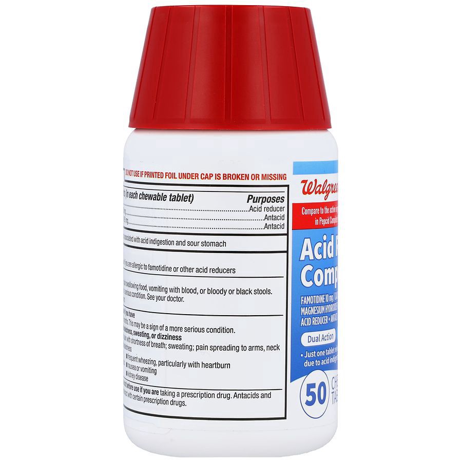 slide 3 of 5, Walgreens Acid Reducer Complete Chewable Tablets Cool Mint, 50 ct