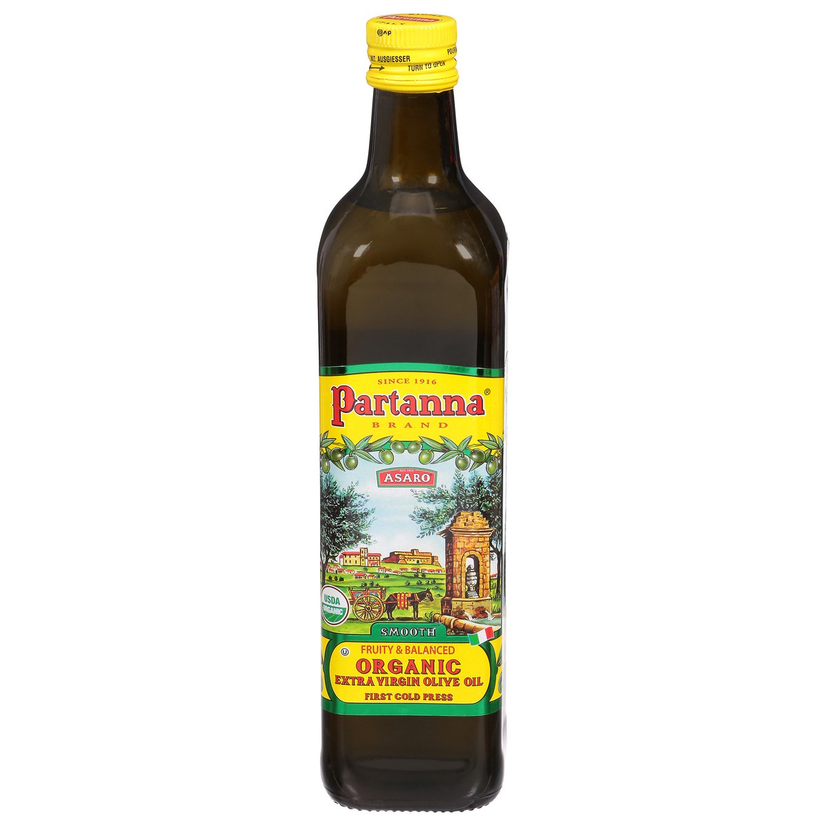 slide 1 of 13, Partanna Extra Virgin Organic Smooth Olive Oil 25.5 fl oz, 25.5 fl oz