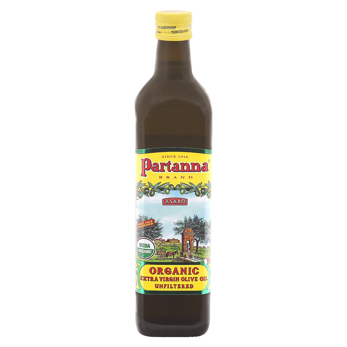 slide 1 of 1, Partanna Organic Sicilian Extra Virgin Olive Oil, 750 ml