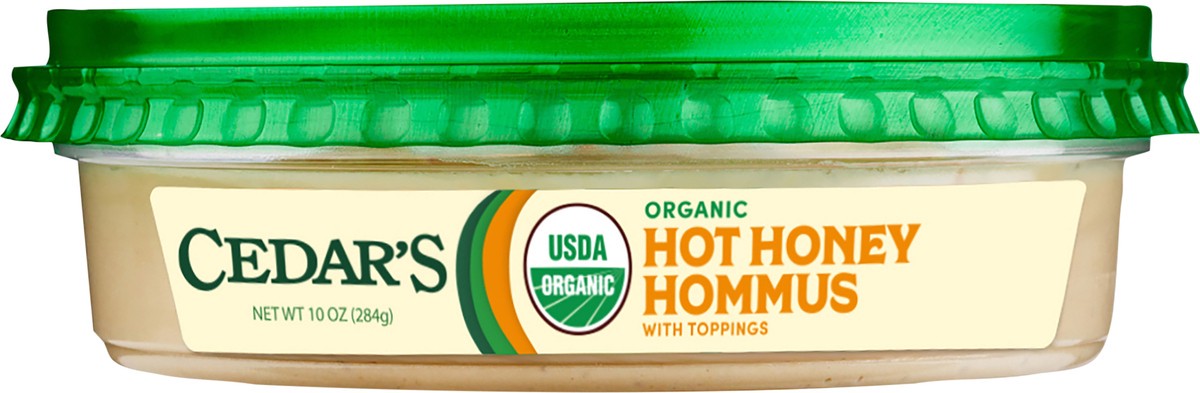 slide 3 of 4, Cedar's Topped Organic Hot Honey Hummus - 10 oz, 10 oz