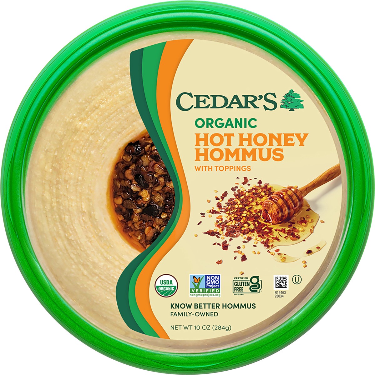 slide 4 of 4, Cedar's Topped Organic Hot Honey Hummus - 10 oz, 10 oz