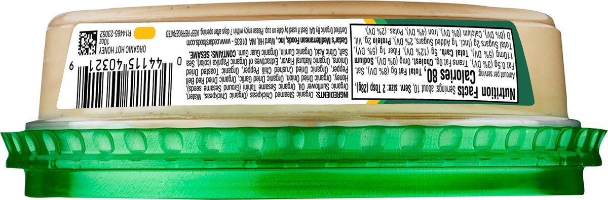 slide 2 of 4, Cedar's Topped Organic Hot Honey Hummus - 10 oz, 10 oz