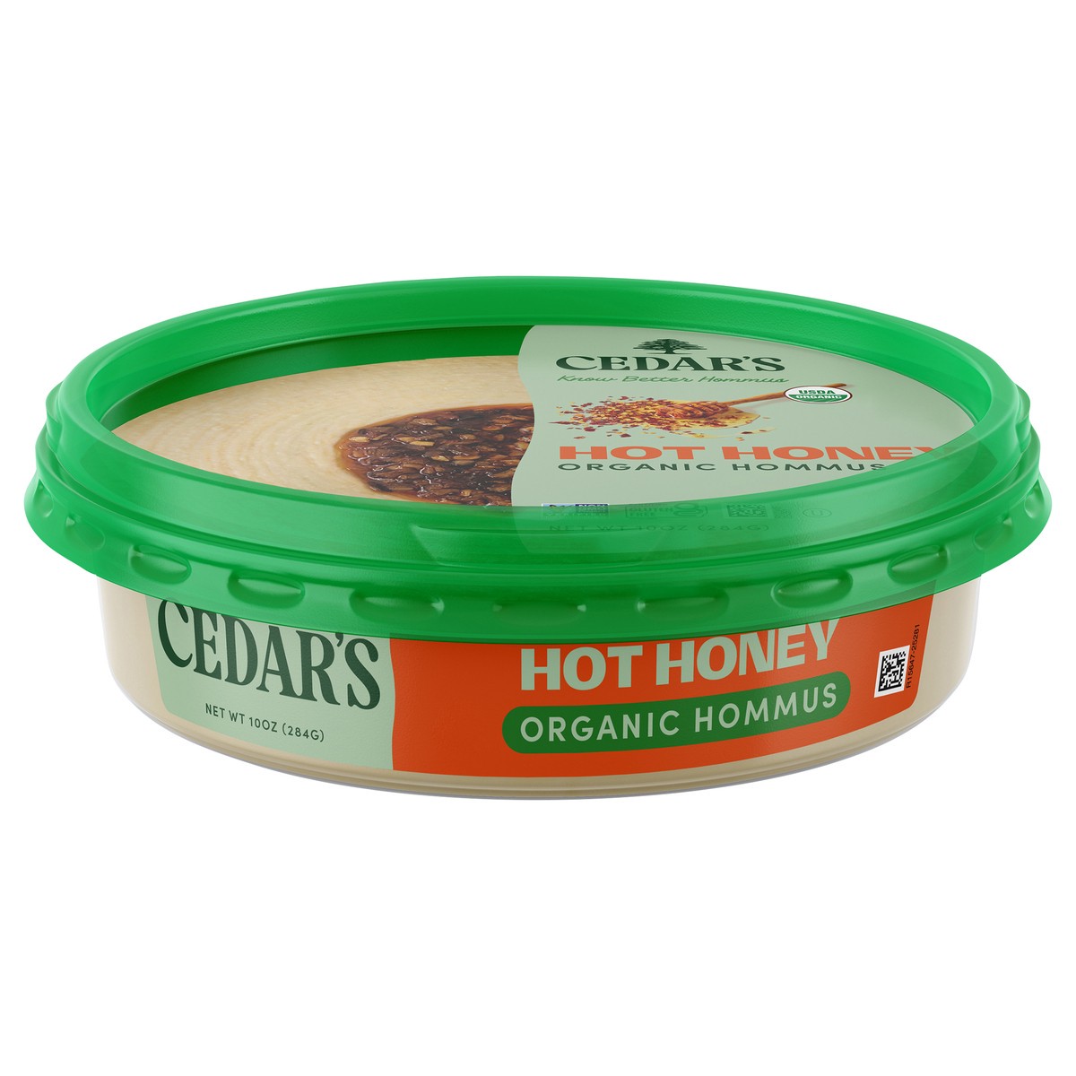 slide 1 of 4, Cedar's Topped Organic Hot Honey Hummus - 10 oz, 10 oz