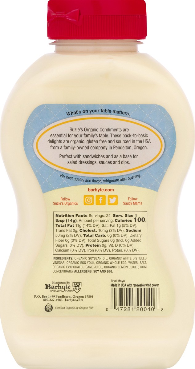 slide 5 of 9, Suzie's Organic Real Mayo 12 oz, 