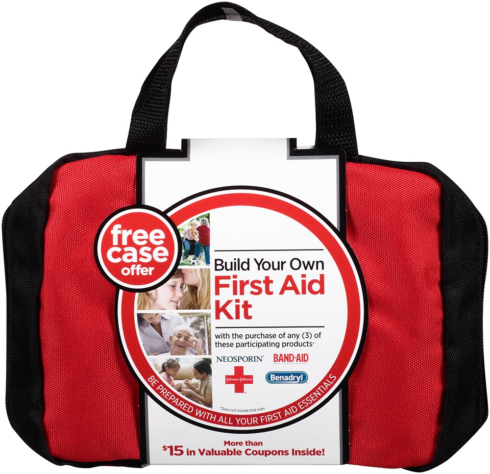 slide 1 of 1, Johnson & Johnson Build Your Own First Aid Kit, 1 ct