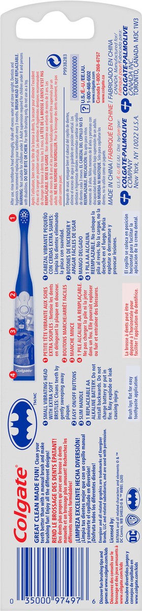 slide 8 of 8, Colgate Kids Batman Battery Operated Toothbrush, 1 ct