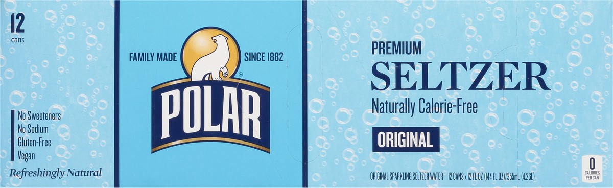 slide 1 of 12, Polar Premium Original Seltzer 12 Cans - 12 ct, 12 ct; 12 fl oz