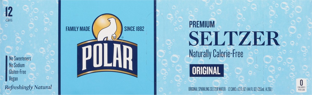 slide 5 of 12, Polar Premium Original Seltzer 12 Cans - 12 ct, 12 ct; 12 fl oz