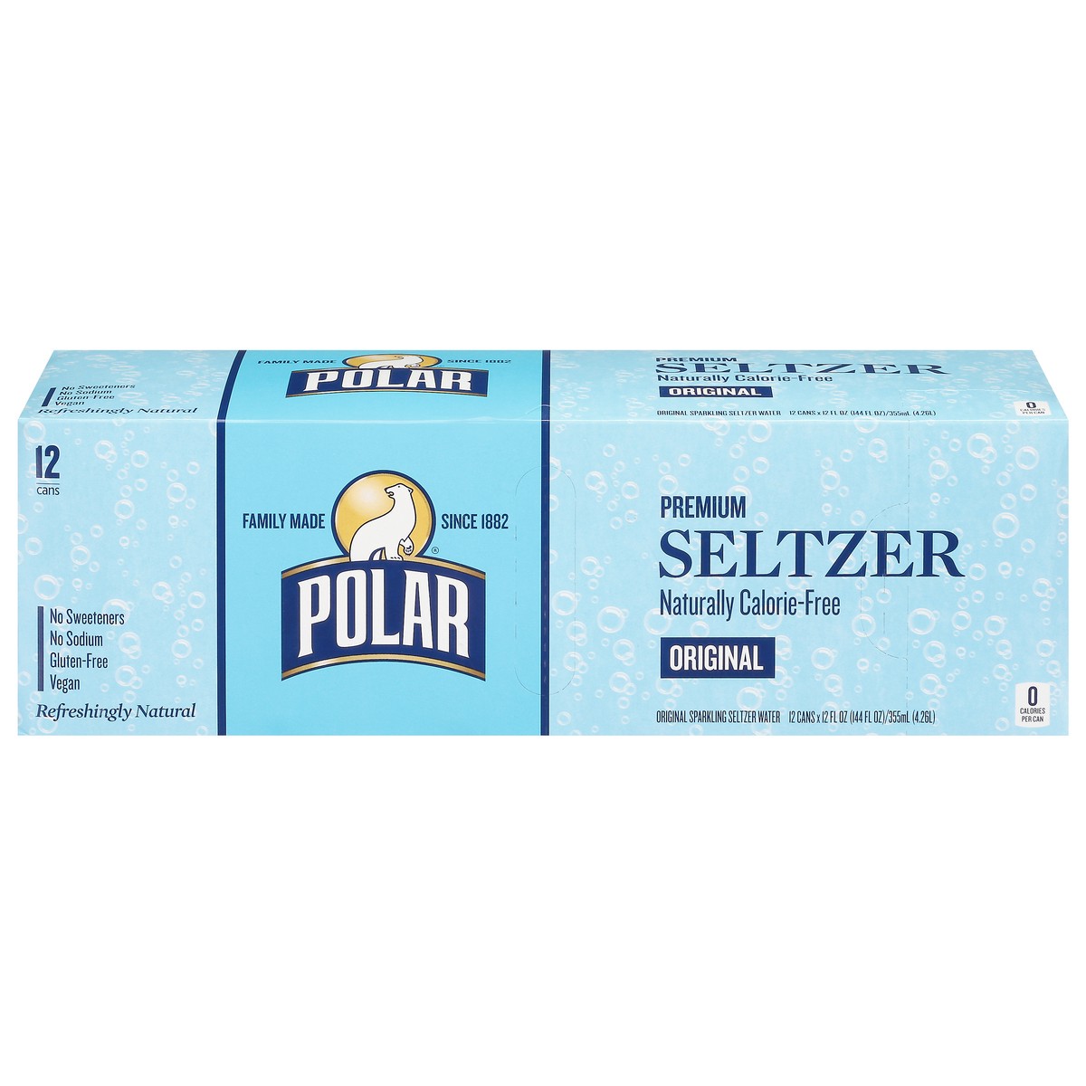 slide 1 of 12, Polar Premium Original Seltzer 12 Cans 12 fl oz Can 12 ea, 12 ct; 12 fl oz