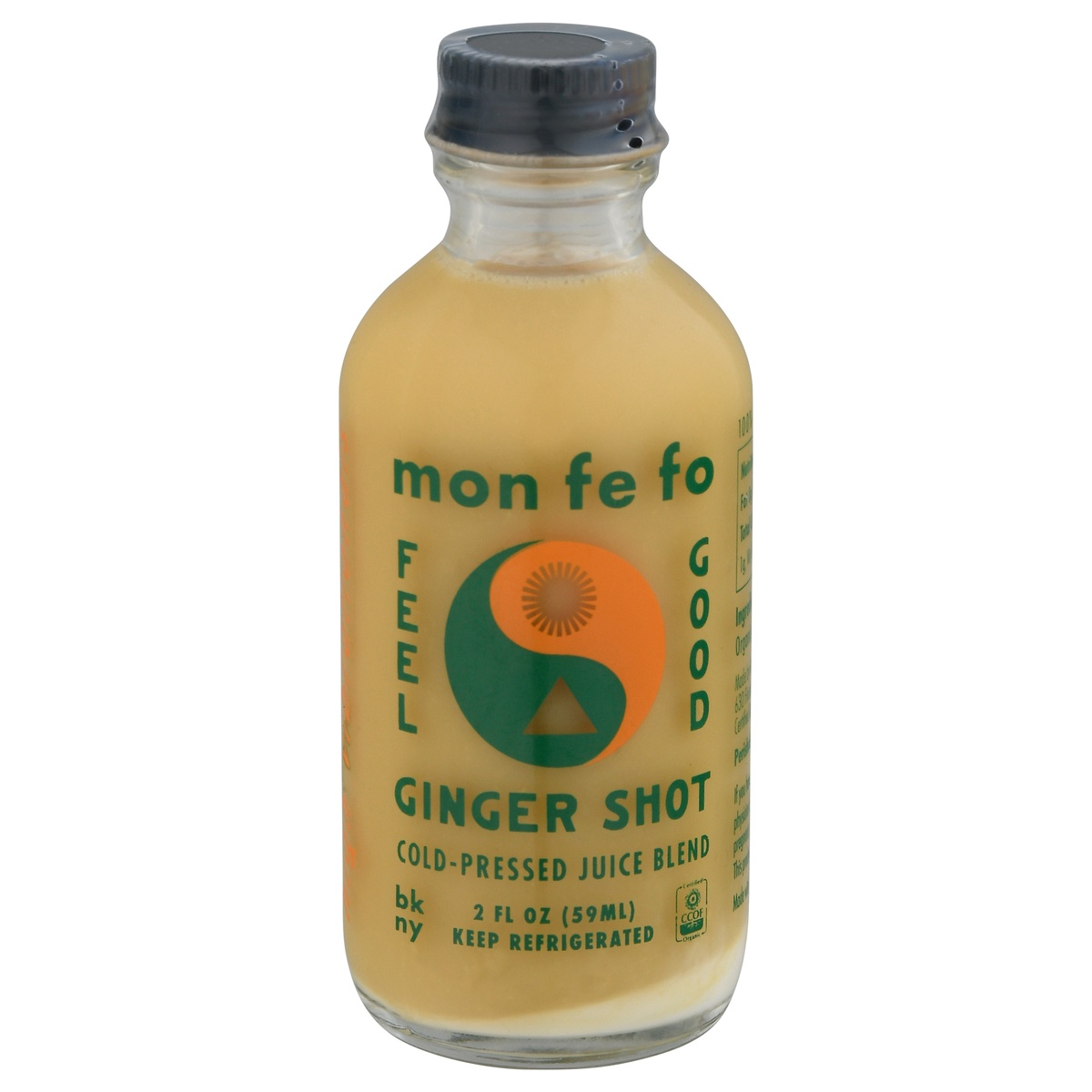 slide 1 of 1, Mon Fe Fo Organic Ginger Shot, 1.7 fl oz