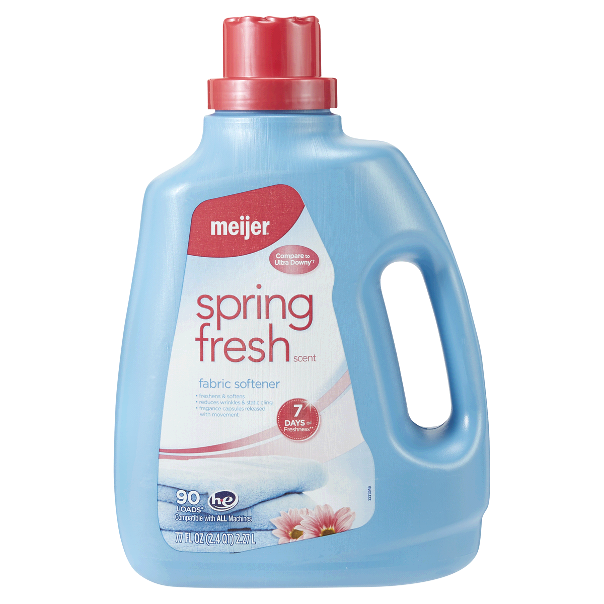 slide 1 of 1, Meijer Liquid Fabric Softener, Spring Fresh Scent, 77 oz