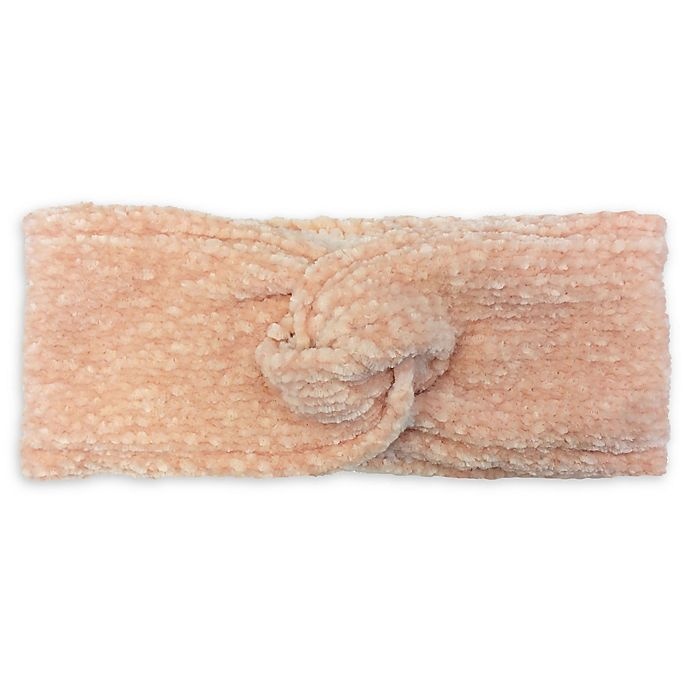 slide 1 of 2, Isaac Mizrahi Chenille Twisted Women's Head Wrap - Peach, 1 ct