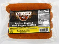 Nettles Smoked Cracked Black Pepper Sausage 12 oz