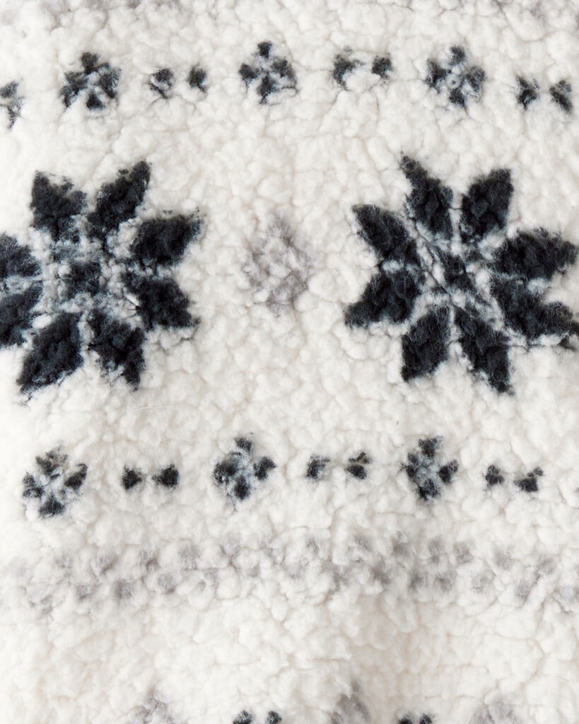 slide 2 of 2, Carter's Carters Baby Girl Fairisle Sherpa Quarter-Zip Pullover - White White 18M, 1 ct