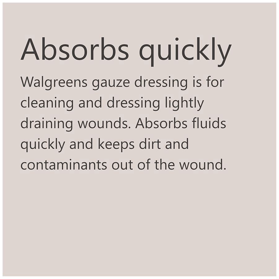 slide 4 of 5, Walgreens 4-Ply Gauze Dressing 24 Count, 4 in x 4 in