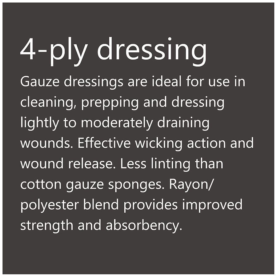 slide 3 of 5, Walgreens 4-Ply Gauze Dressing 24 Count, 4 in x 4 in