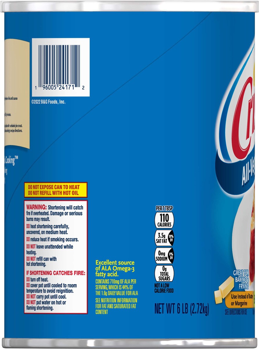 slide 11 of 12, Crisco All Vegetable Shortening, 96 oz, 6 lb