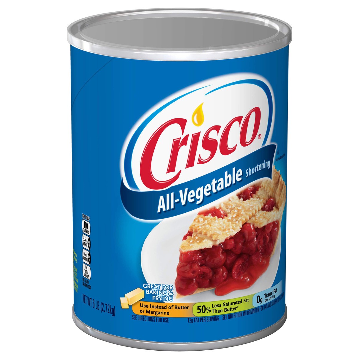 slide 4 of 12, Crisco All Vegetable Shortening, 96 oz, 6 lb