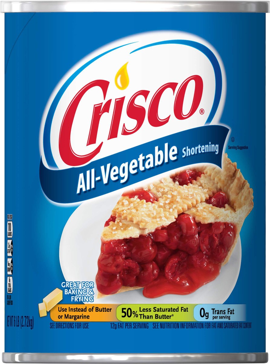 slide 2 of 12, Crisco All Vegetable Shortening, 96 oz, 6 lb