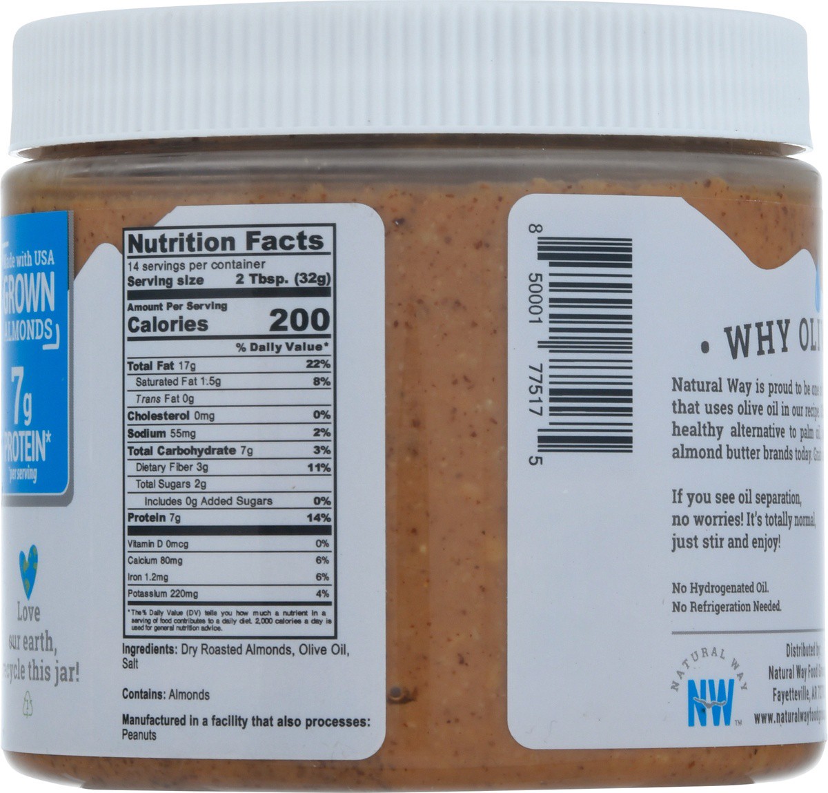 slide 4 of 9, Natural Way Original Almond Butter - 16 oz, 16 oz