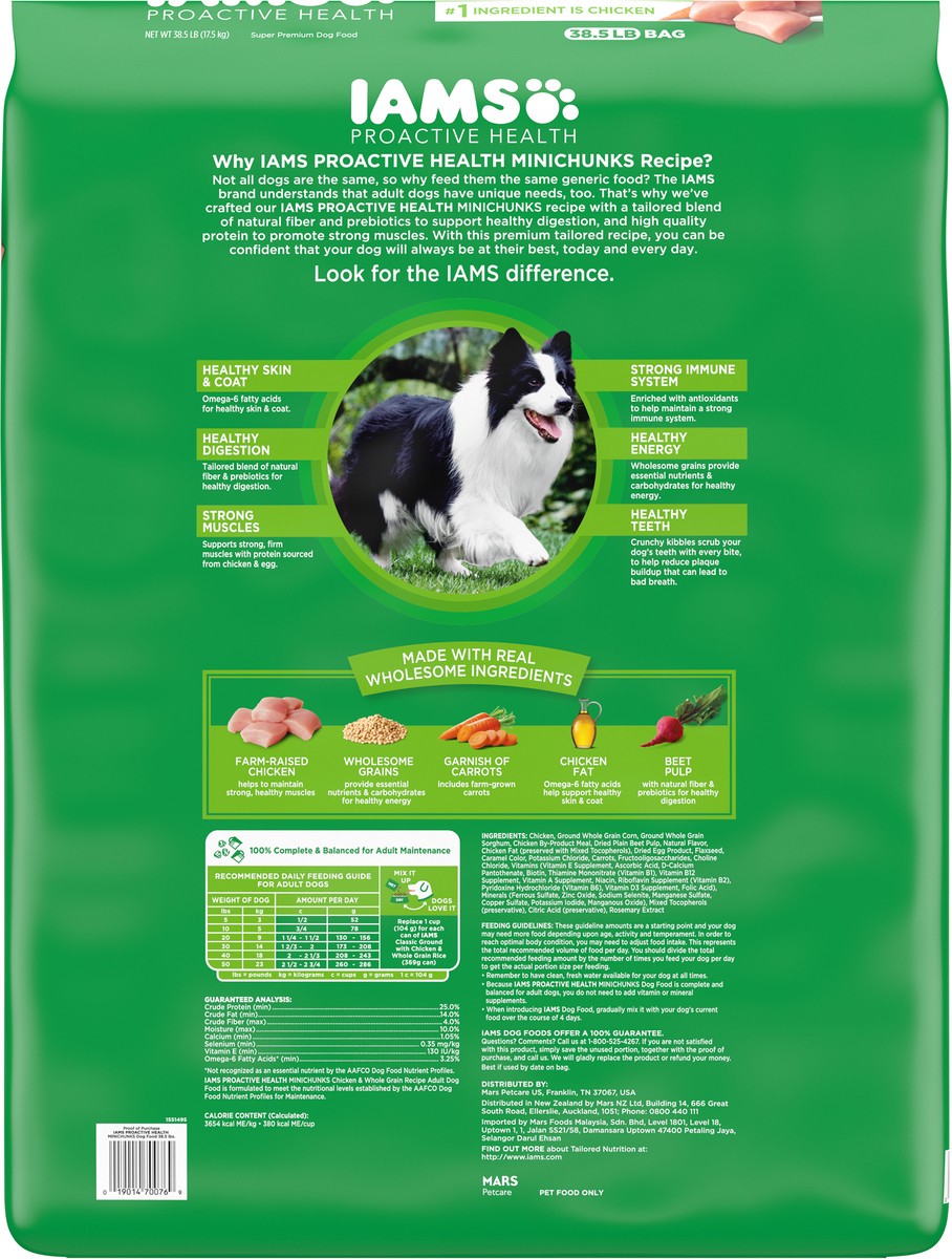 slide 12 of 15, Proactive Health Adult 1+ Minichunks Chicken & Whole Grain Recipe Dog Food 38.5 lb, 38.5 lb
