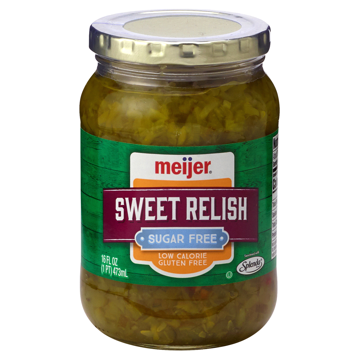 slide 1 of 3, MEIJER PP SUGAR FREE SWEET RELISH, 16 oz