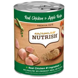 Rachael Ray Nutrish Real Chicken & Apple Recipe Whole Health Blend Premium Paté Wet Dog Food, 13 oz. Can (Rachael Ray)