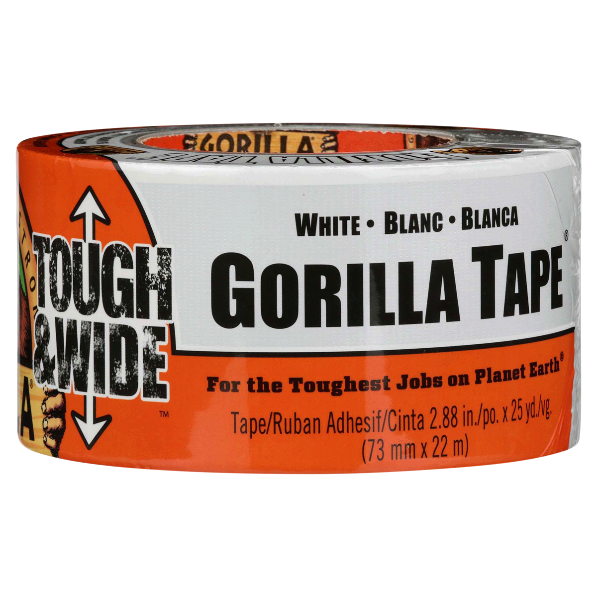 slide 1 of 13, Gorilla Tough & Wide White Tape 25yd, 25 yd