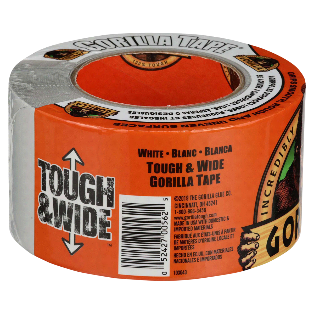 slide 12 of 13, Gorilla Tough & Wide White Tape 25yd, 25 yd