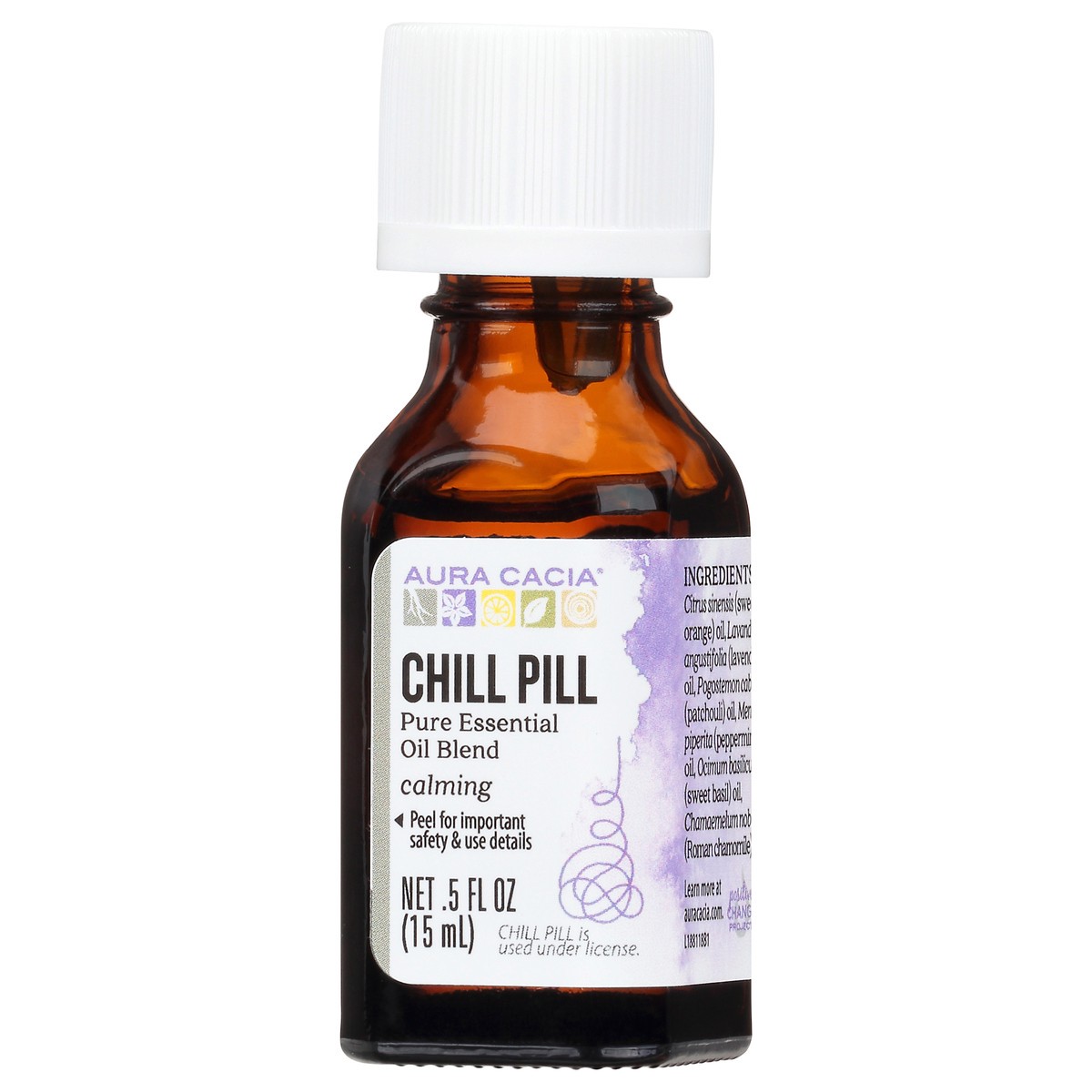 slide 3 of 9, Aura Cacia Ess Sol Chill Pill, 0.5 fl oz