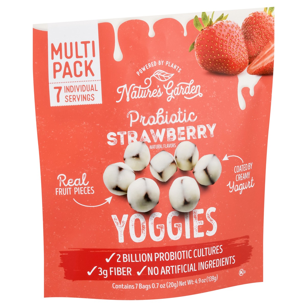 slide 5 of 9, Nature's Garden Probiotic Strawberry Yoggies 7 - 0.7 oz Bags, 7 ct