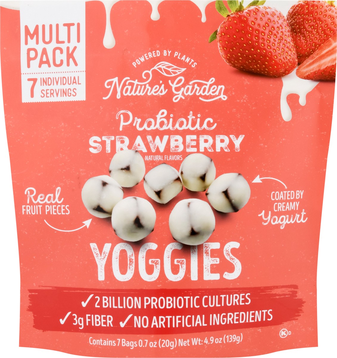 slide 9 of 9, Nature's Garden Probiotic Strawberry Yoggies 7 - 0.7 oz Bags, 7 ct