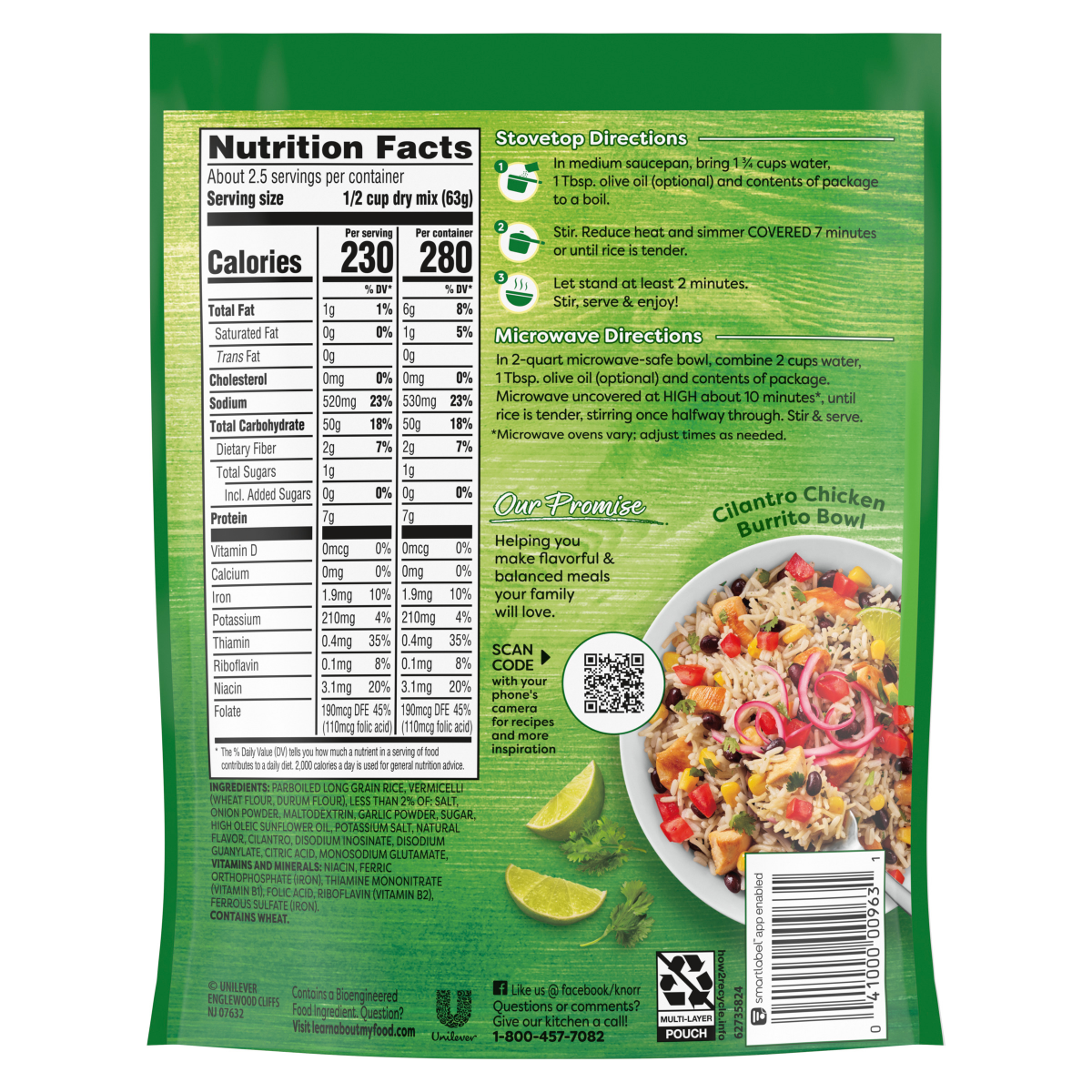 slide 5 of 21, Knorr Rice Sides Cilantro Lime Rice 5.5 oz, 5.5 oz