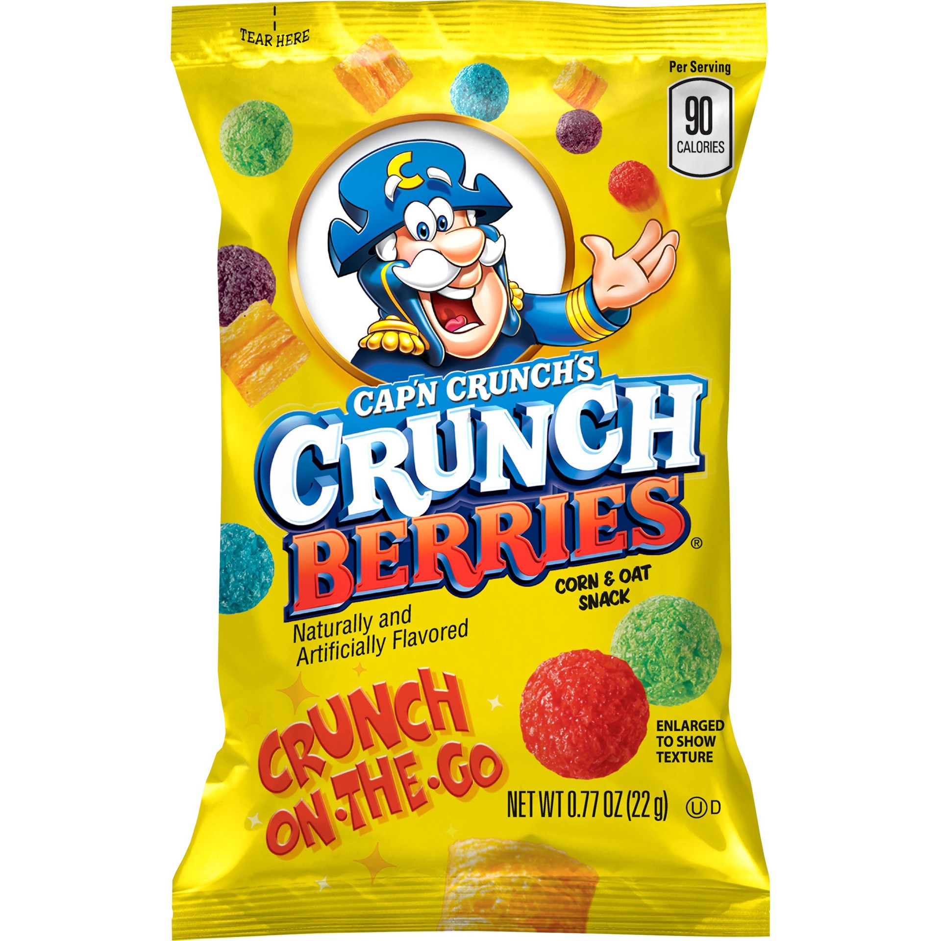 slide 1 of 5, Cap'n Crunch Corn & Oat Snack Crunch Berries 0.77 Oz, 0.77 oz