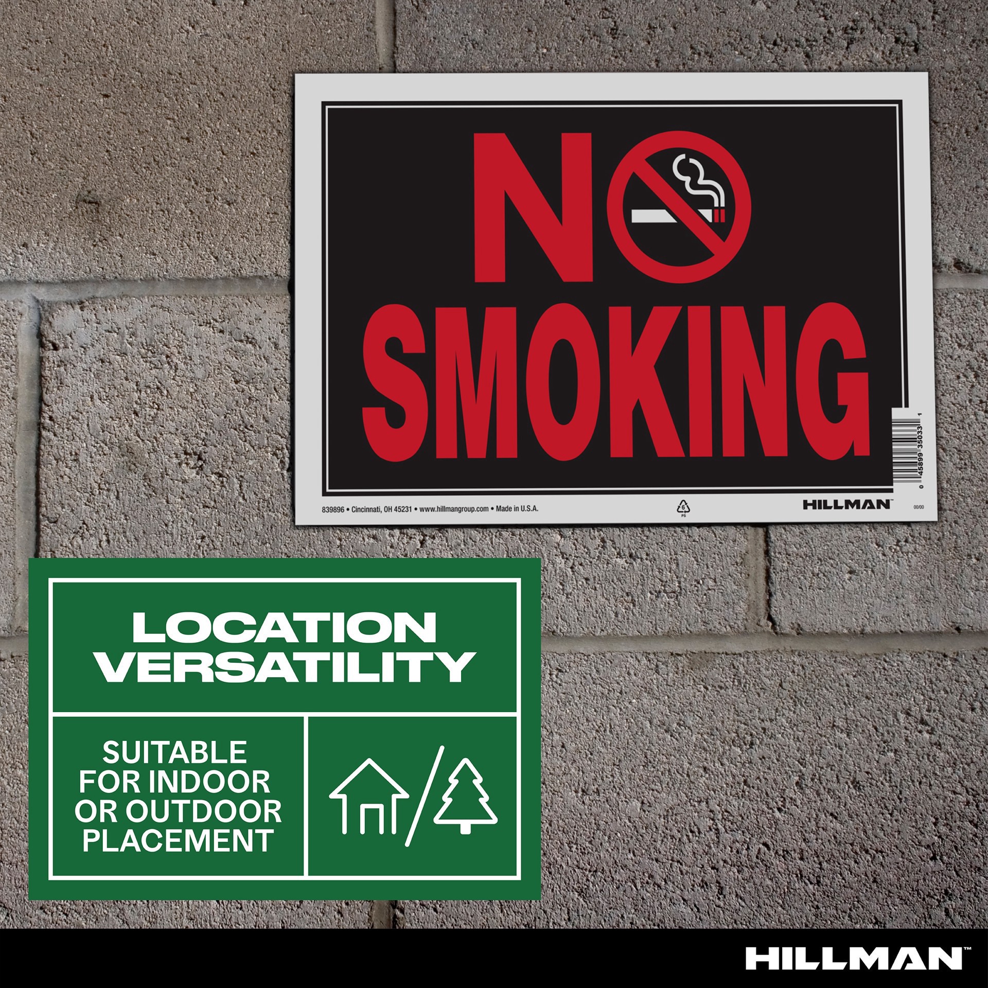 slide 4 of 6, No Smoking Sign 8X12, 1 ct