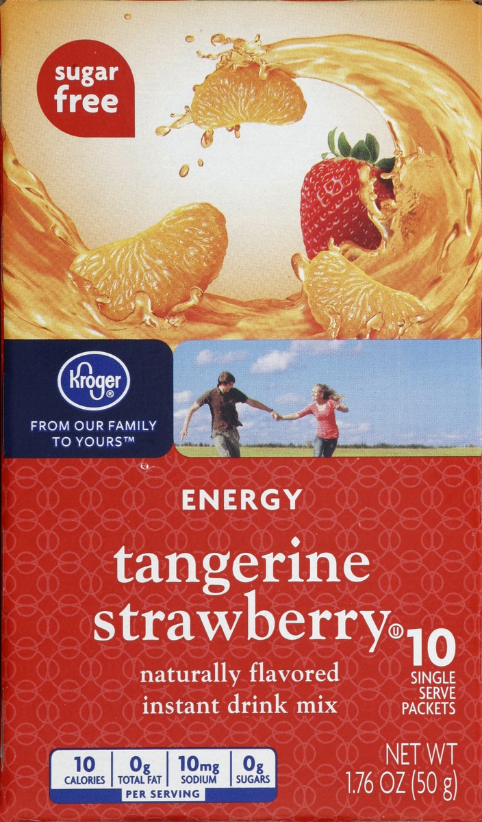 slide 4 of 4, Kroger Tangerine Strawberry Energy Drink Mix, 10 ct; 0.17 oz