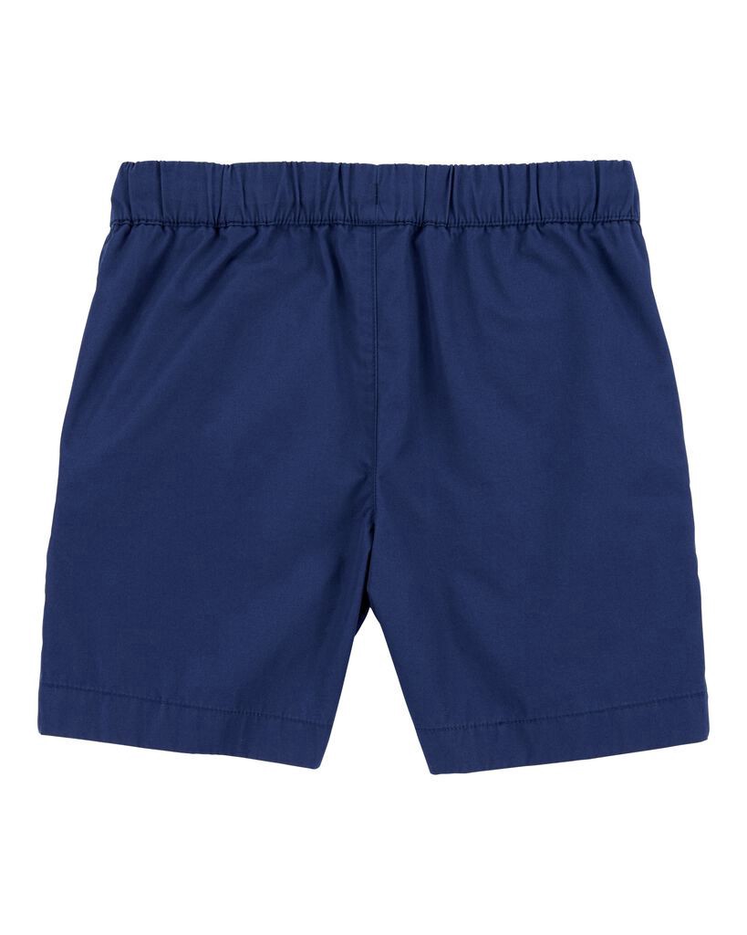 slide 3 of 3, Carter's Kid Pull-On Poplin Shorts Navy 14, 1 ct