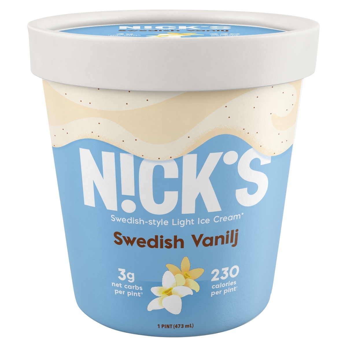 slide 1 of 1, Nick's Swedish Vanilj Light Ice Cream, 