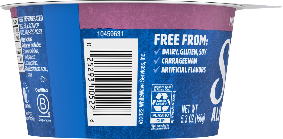 slide 3 of 15, Silk Mixed Berry Acai Dairy Free, Almond Milk Yogurt Alternative, Rich and Creamy Plant Based Yogurt with 5 Grams of Protein, 5.3 OZ Container, 5.3 oz