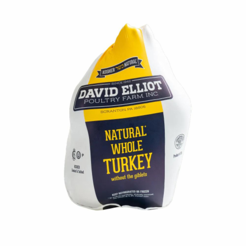 slide 1 of 1, David Elliot Frozen Kosher Turkey, per lb
