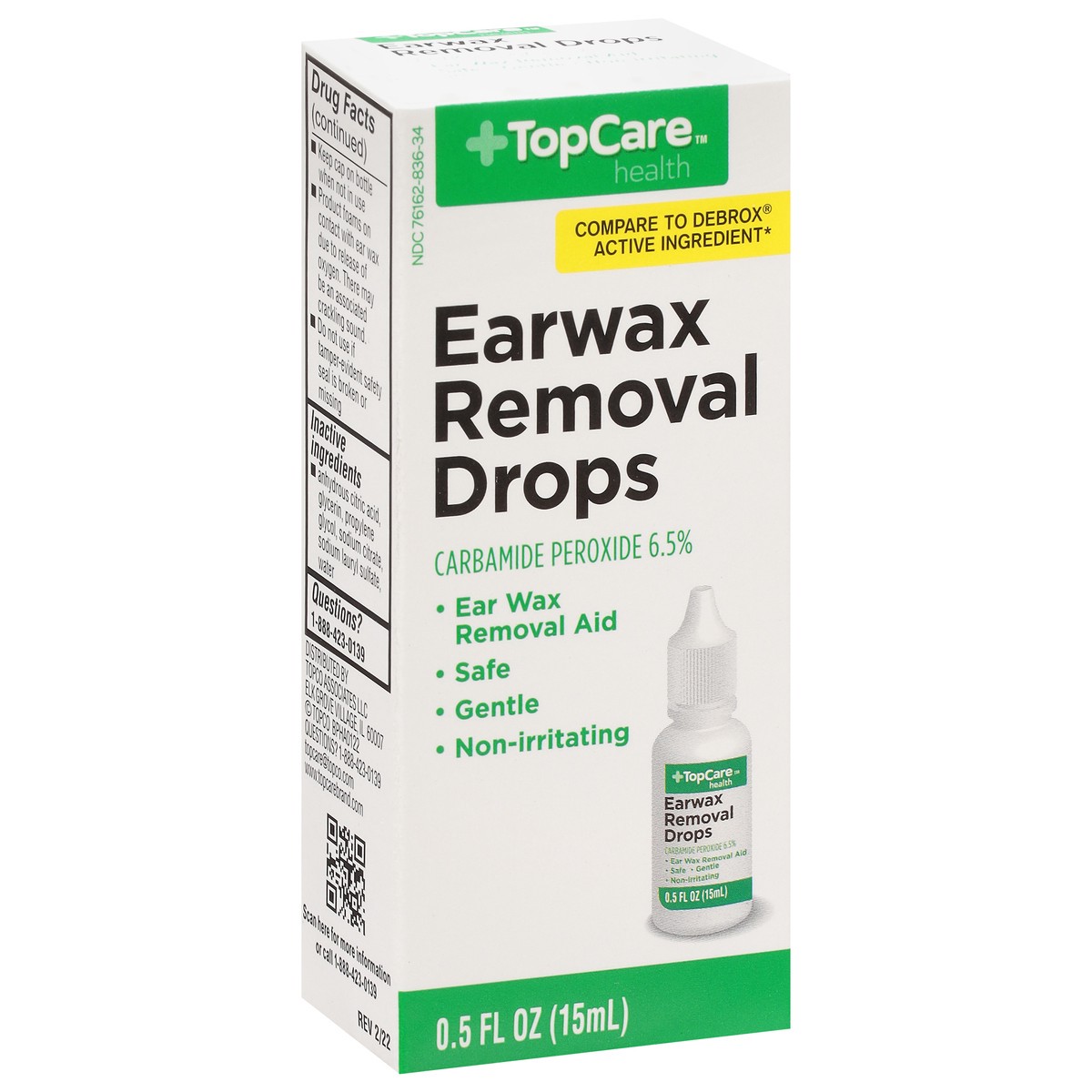 slide 2 of 9, TopCare Health Earwax Removal Drops 0.5 fl oz, 0.5 fl oz