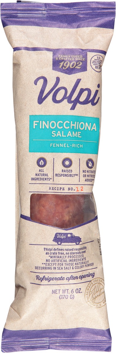 slide 6 of 12, Volpi Euro Source Salami Salsiccia Fennel, 6 oz
